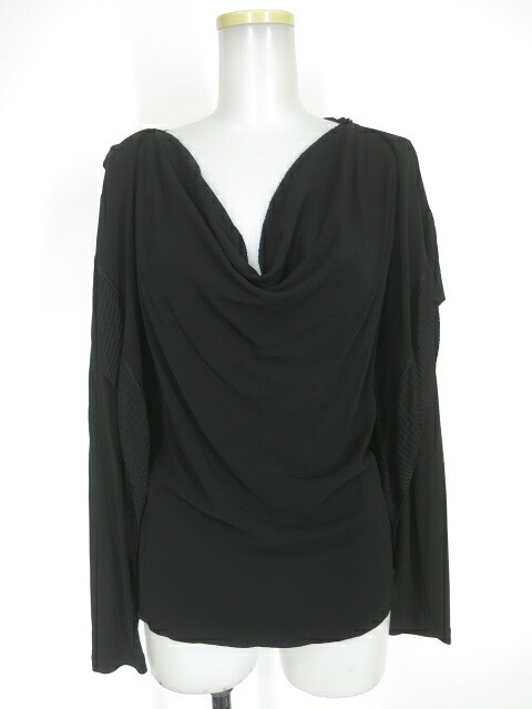 【中古】 Jean Paul GAULTIER FEMME / リブニットレイヤードドレープネック長袖カットソー ジャンポールゴルチエフェム レディース B58120_2504｜Tokyo Alice 店 8,260円