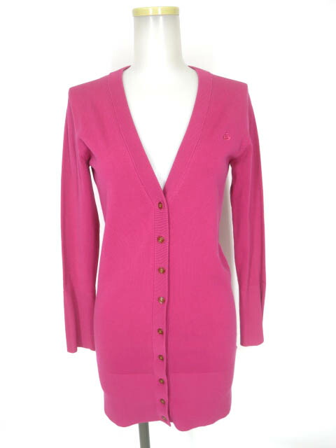 【ヴィヴィアンウエストウッドレッドレーベル】カーディガン オーブ ピンク 1 綿 楽天市場】【中古】 Vivienne Westwood RED LABEL / オーブ刺繍ニット