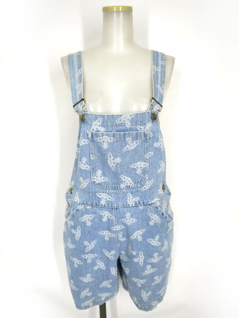 【中古】 Vivienne Westwood / オーブ柄デニムサロペットオーバオール ヴィヴィアンウエストウッド ビンテージ B62701_2510