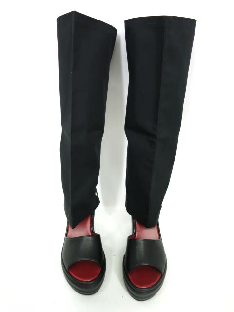 Jean Paul GAULTIER FOR SEPT PREMIERES / フットカバー付きサンダル ジャンポールゴルチエ フォー セットプルミエ 24cm 黒 ブラック B63570_2510|Tokyo Alice 店