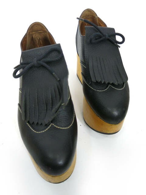 【中古】 Vivienne Westwood / ロッキンホース ゴルフ ヴィヴィアンウエストウッド UK4 黒 黒いこと 靴 シューズ B68078_2505