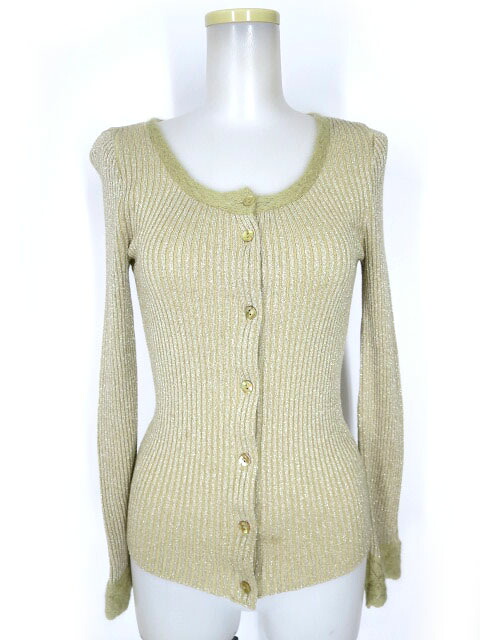 【中古】 Jean Paul GAULTIER FEMME / ラメニットカーディガン ジャンポールゴルチエ フェム レディース B70968_2510