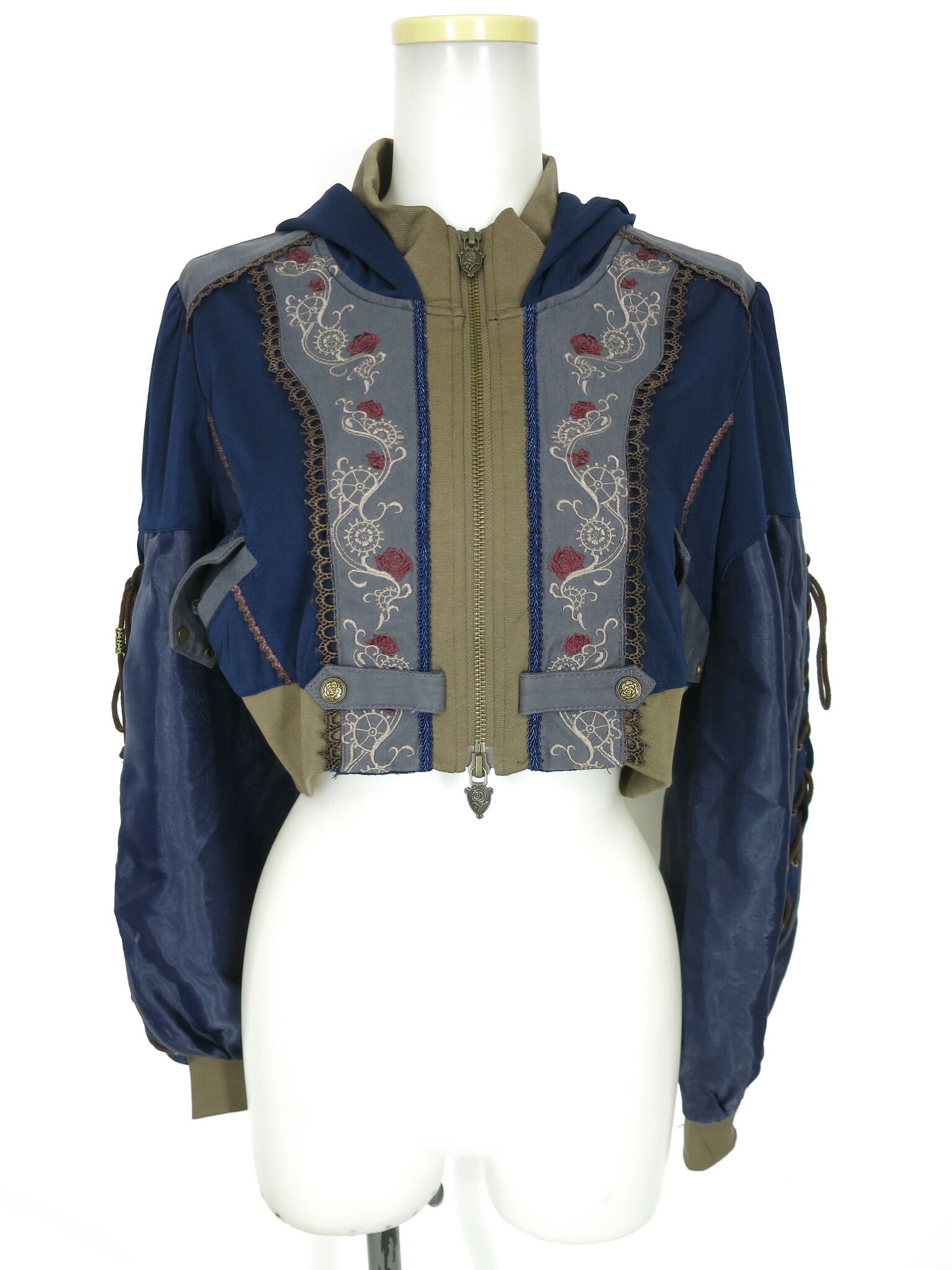 楽天市場】【中古】 OZZ ONESTE / バラ刺繍フード付きロングパーカー