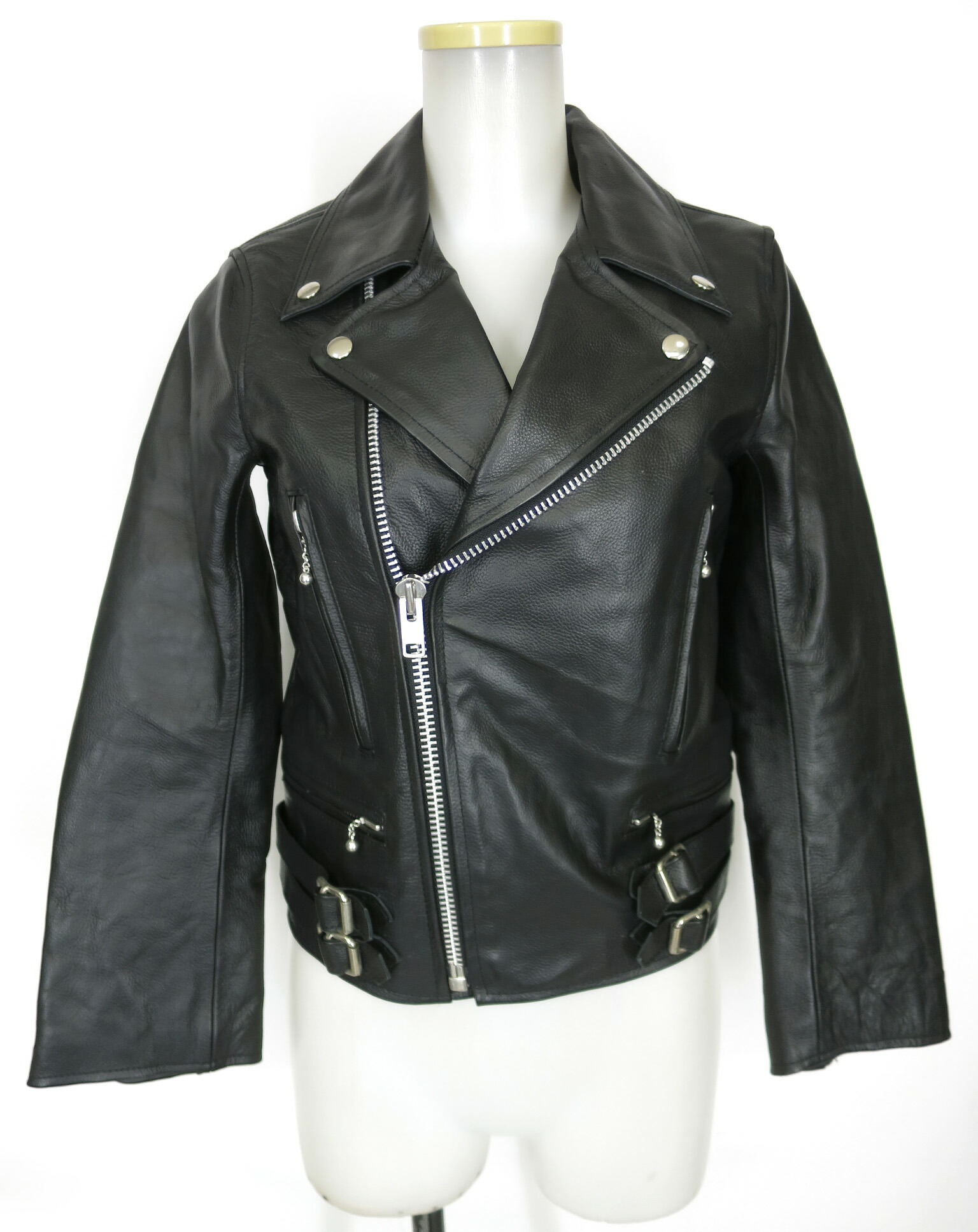 【HELL CAT PUNKS】❤️ダブル ライダース レザー ジャケット 【S】 ヘルキャットパンクス HELLCATPUNKS ダブルライダースジャケット 牛革