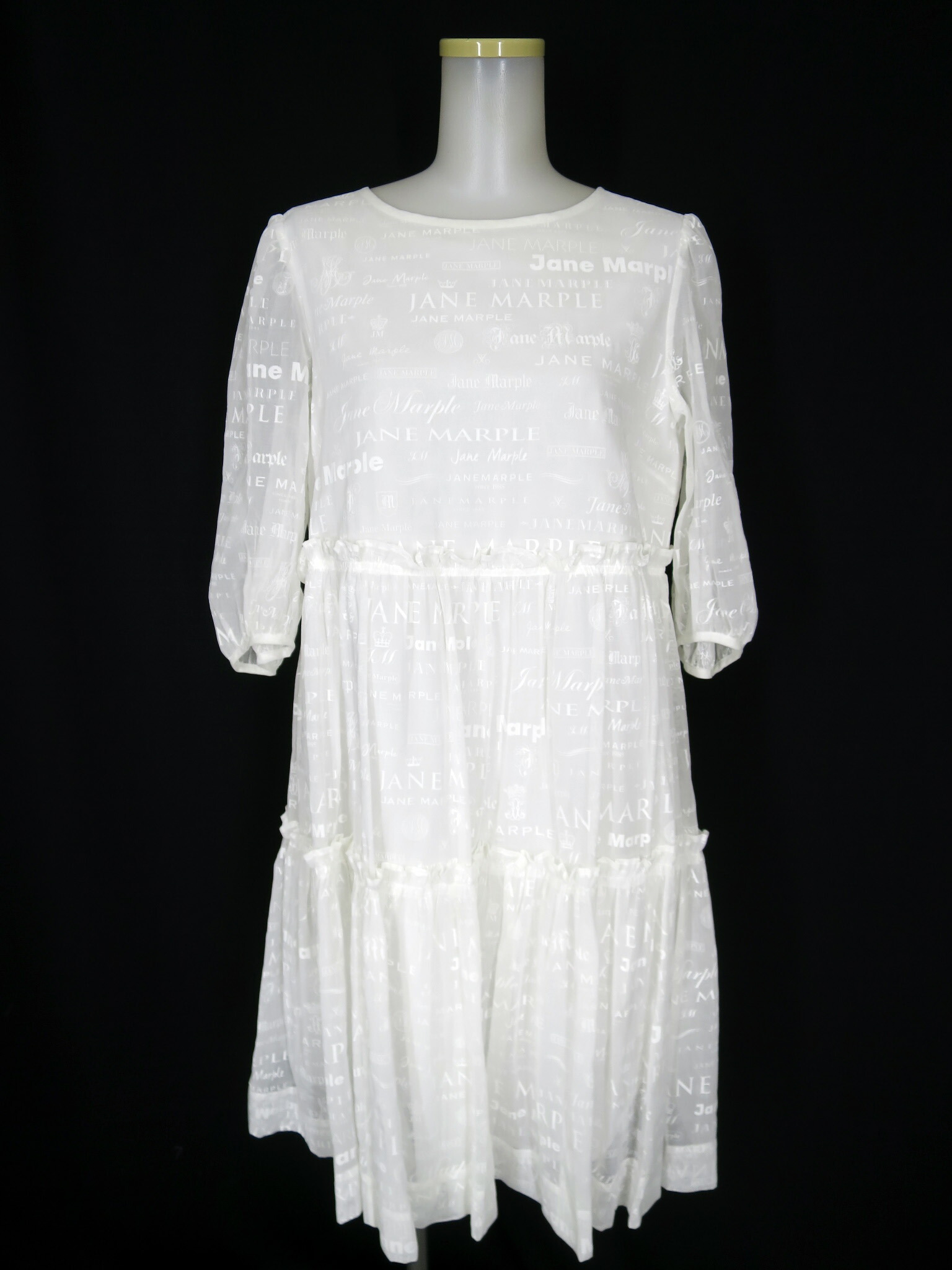 【中古】 Jane Marple / シアーロゴのミニドレス ジェーンマープル ワンピース B72056_2512|Tokyo Alice 店