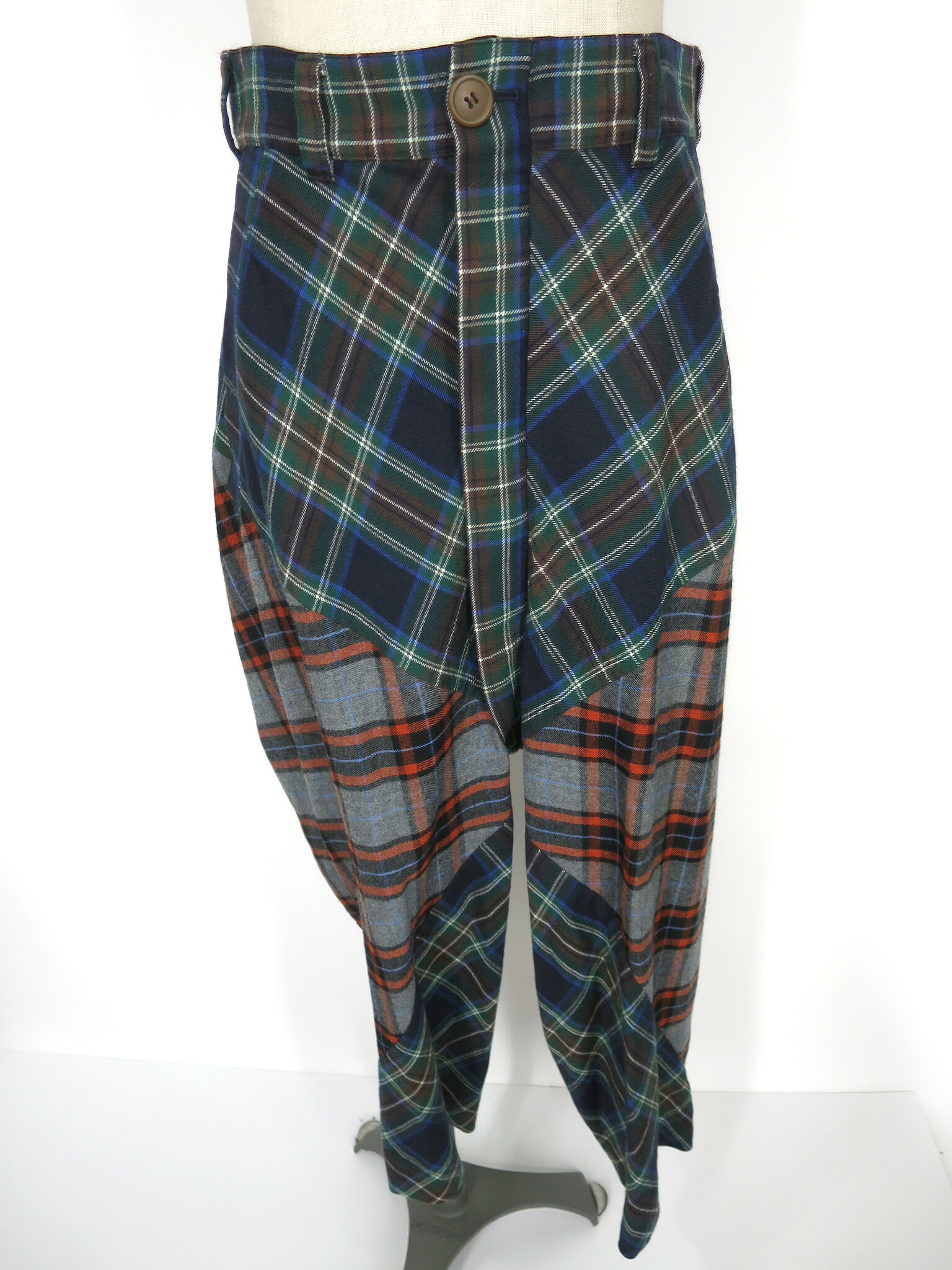 【中古】 Vivienne Westwood MAN / タータンチェック WILMA トラウザーズ パンツ ヴィヴィアンウエストウッド・マン サルエルパンツ B73313_2602
