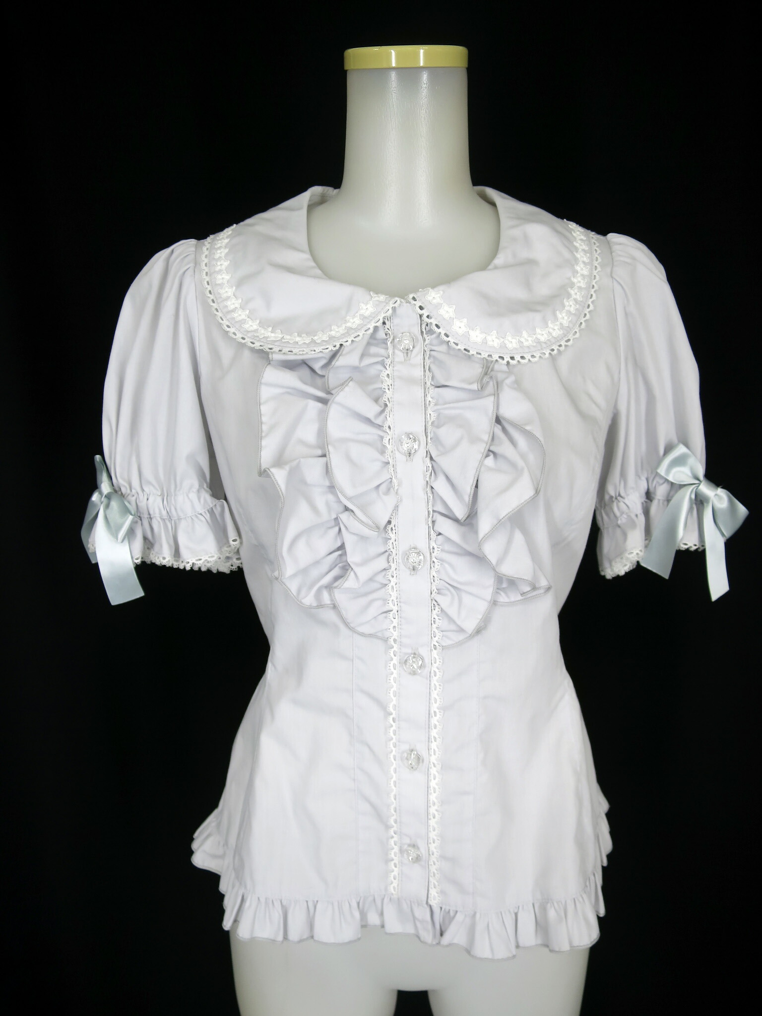【中古】 Metamorphose / フリルリボン半袖ブラウス メタモルフォーゼタンドゥフィーユ B73545_2603