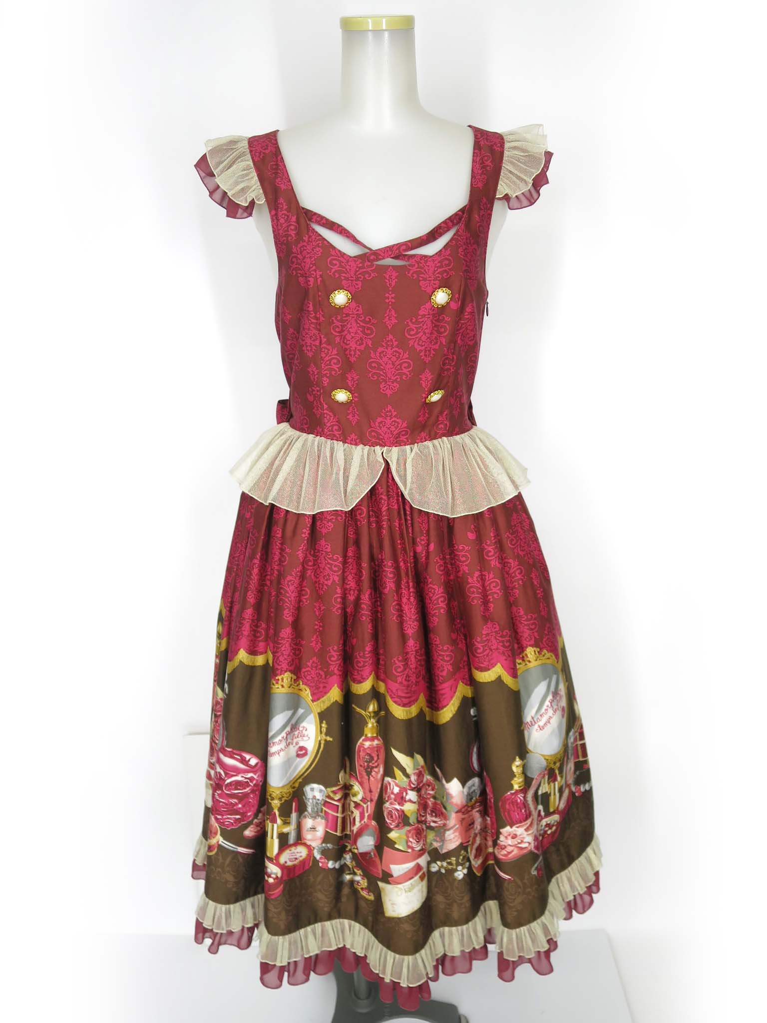 【中古】 Metamorphose / Dress roomバッスルジャンパースカート（ミディアム丈） メタモルフォーゼタンドゥフィーユ B74557_2604｜Tokyo Alice 店