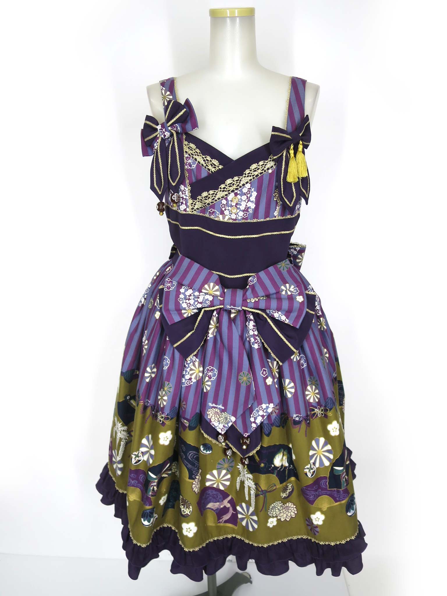 【中古】 Metamorphose / うたかたの華かぐらフリルジャンパースカート \u0026 シュロの葉ゼムクリップ 仕掛ける メタモルフォーゼタンドゥフィーユ  B74782_2605