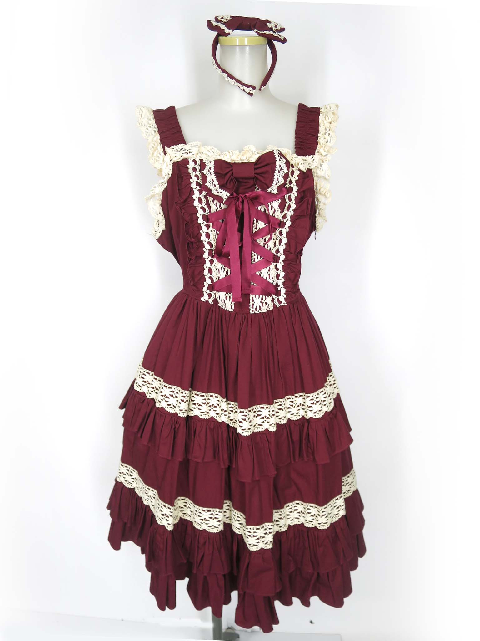 【中古】 MAM / リリックローズラシーヌジャンパースカート \u0026 シュロの葉カチューシャ 仕掛ける マム MAXICIMAM 最大限度  B74789_2605
