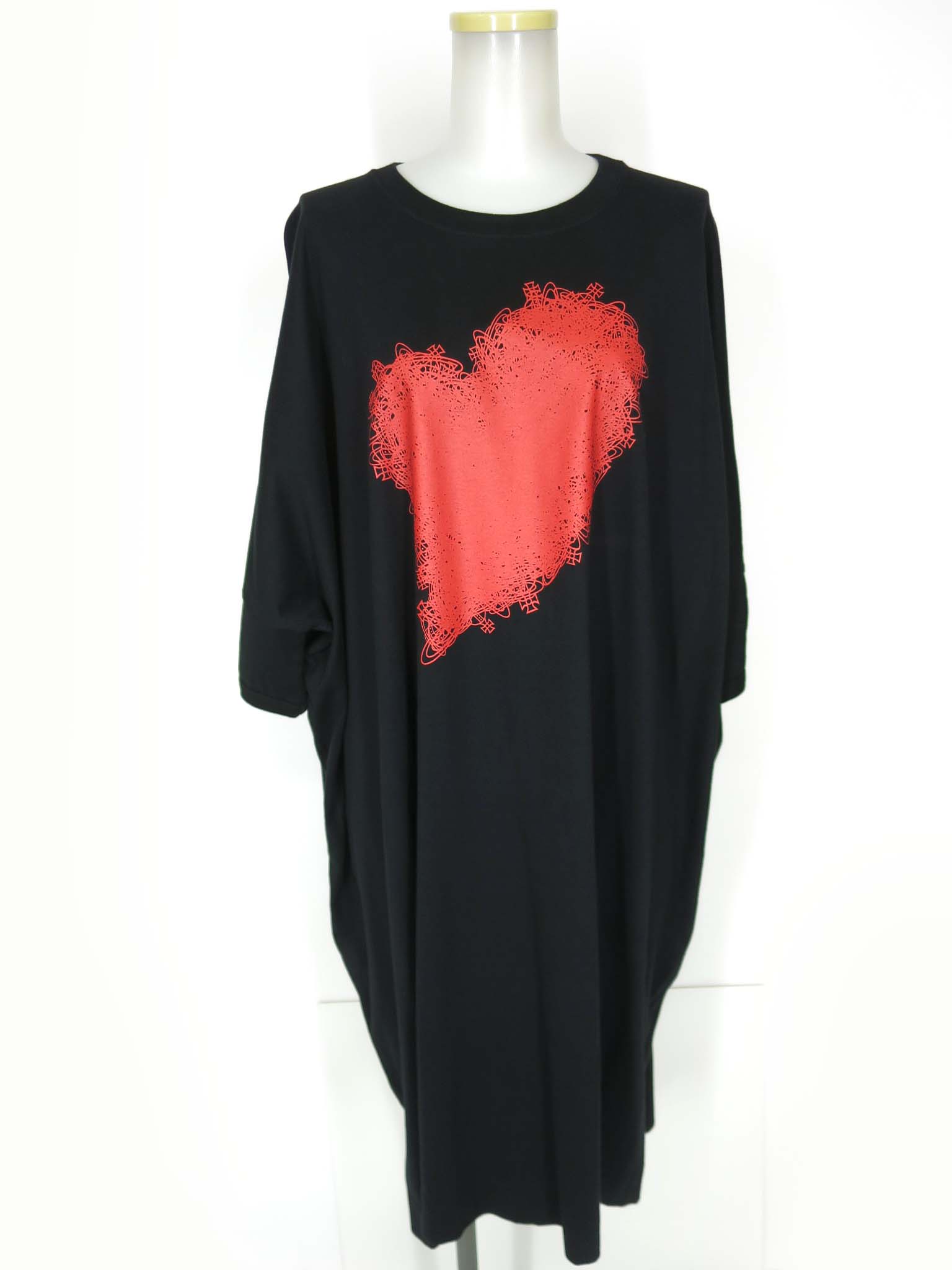 【中古】 Vivienne Westwood RED LABEL / マティスハート半袖衣裳 ヴィヴィアンウエストウッド 赤いこと付け紙  B74840_2605