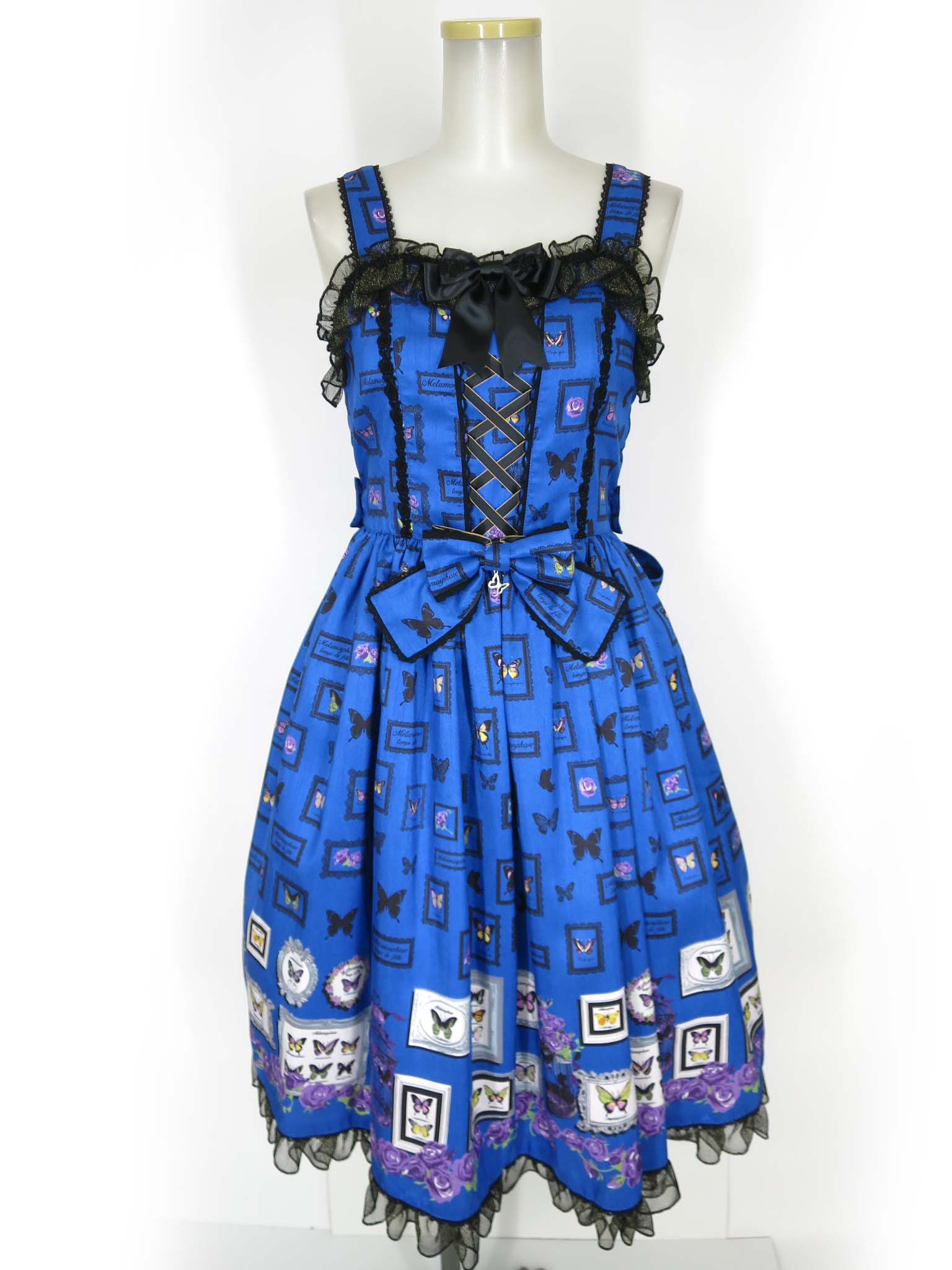 【中古】 Metamorphose / Butterfly Museum レースアップジャンパースカート メタモルフォーゼタンドゥフィーユ B75288_2606｜Tokyo Alice 店