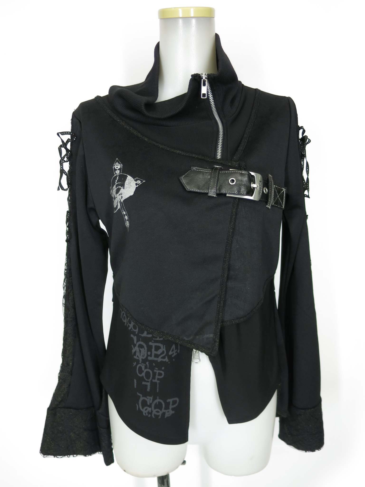 【中古】 h.ANARCHY / クロススタッズガーゼ付き燕尾ジャージジャケット h.NAOTO エイチナオト エイチアナーキー B75885_2607｜Tokyo Alice 店