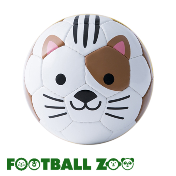 Football Zoo フットボールズー ネコ スフィーダ Sfida キッズ ベビー ミニサッカーボール ミニボール 1号球 フェアトレード サッカー フットサル ねこ キャット ギフト クマ ライオン パンダ ワニ ペンギン サル トラ ウサギ ヒツジ ゾウ ネコ かわいい動物デザインで