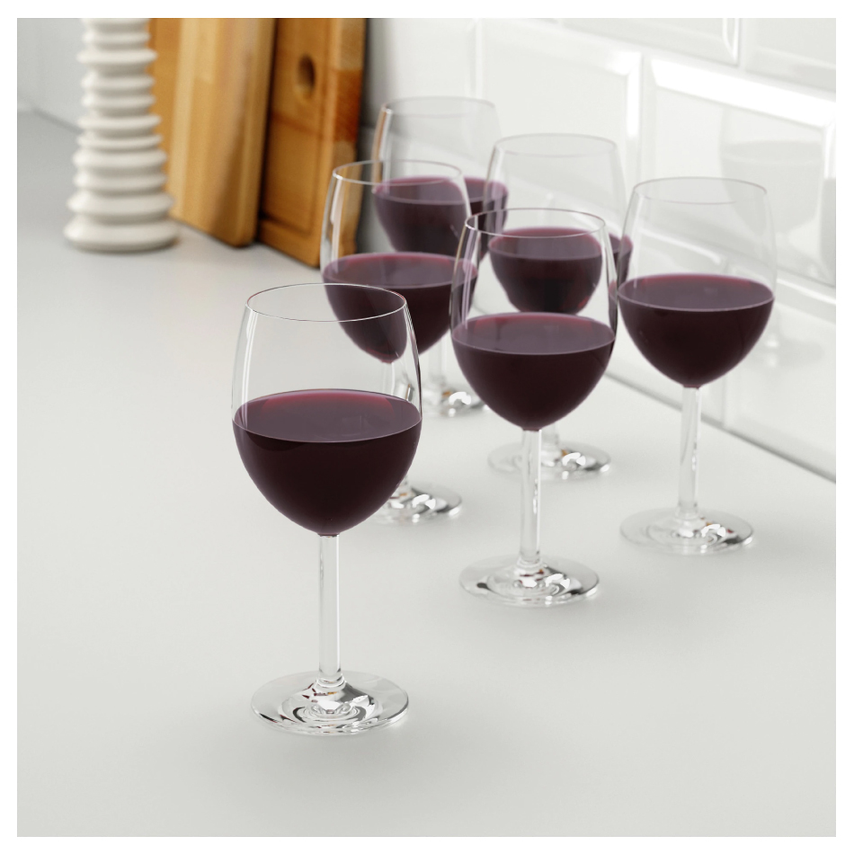 Tokyobeetle Ikea Ikea Svalka Red Wine Glass Six Pieces Clear