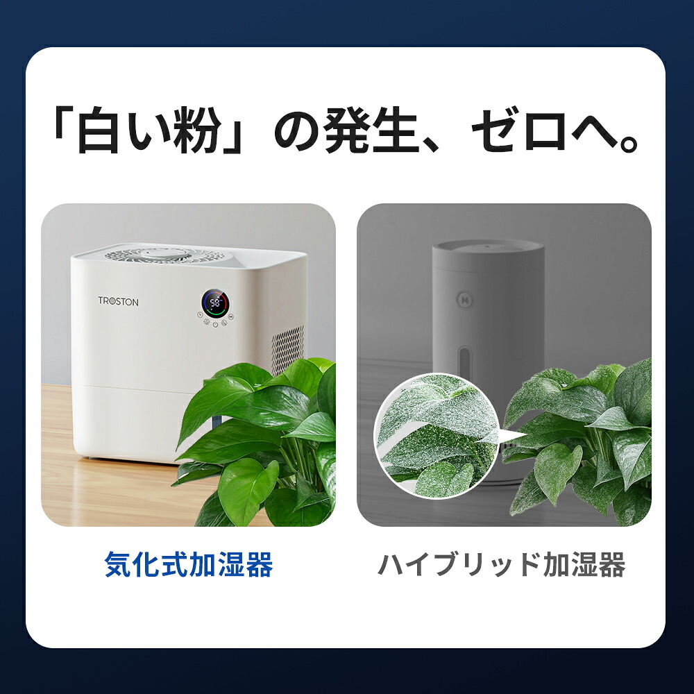 新品⭐気化式加湿器 4重除菌 大容量 AI自動制御 プラズマ搭載 5段階調整 クーポンで11,800円／【新発売】4重除菌 加湿器 5L 大容量 5段階調整