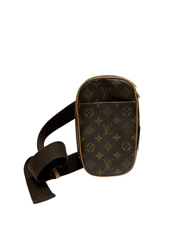 【中古】LOUIS VUITTON ルイヴィトン モノグラム ポシェット・ガンジュ M51870 上半身御徒面子 酉の方角合切袋  【B08754】