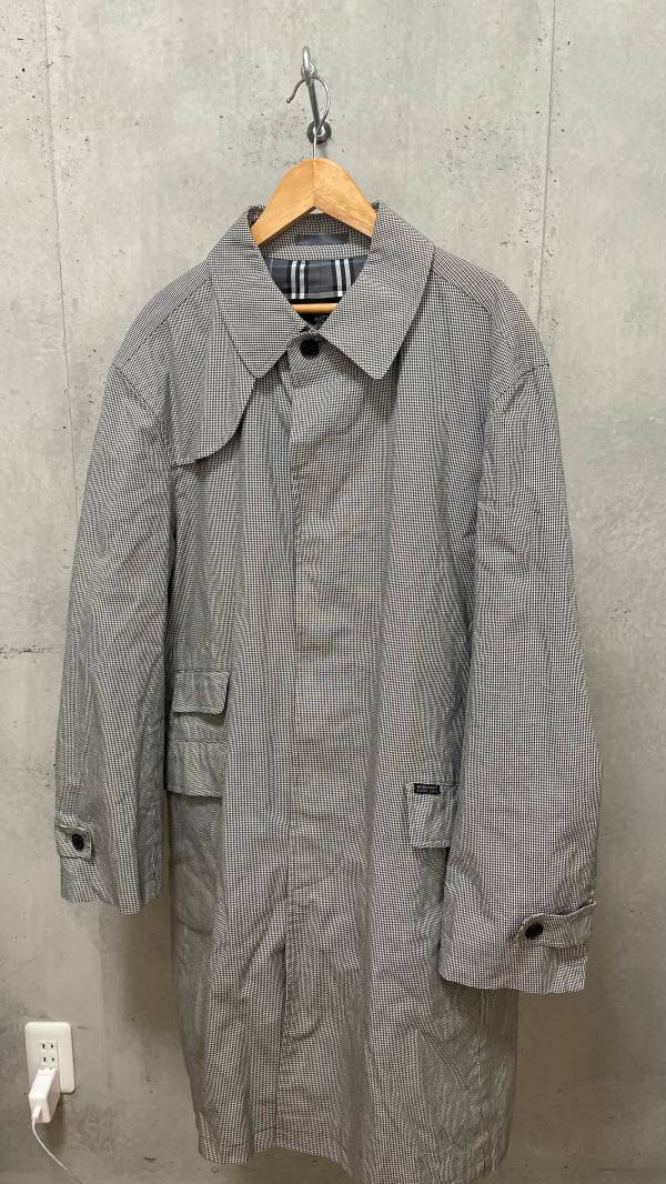 【中古】BURBERRY　バーバリー　千鳥柄　トレンチコート　メンズ　サイズL【B08560】