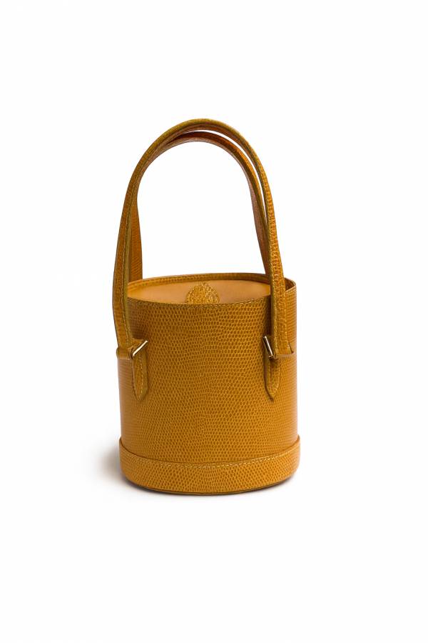 【中古】LOUIS VUITTON  ルイヴィトン エリオット 蜥蜴 黄色 ハンドバック 【B08871】