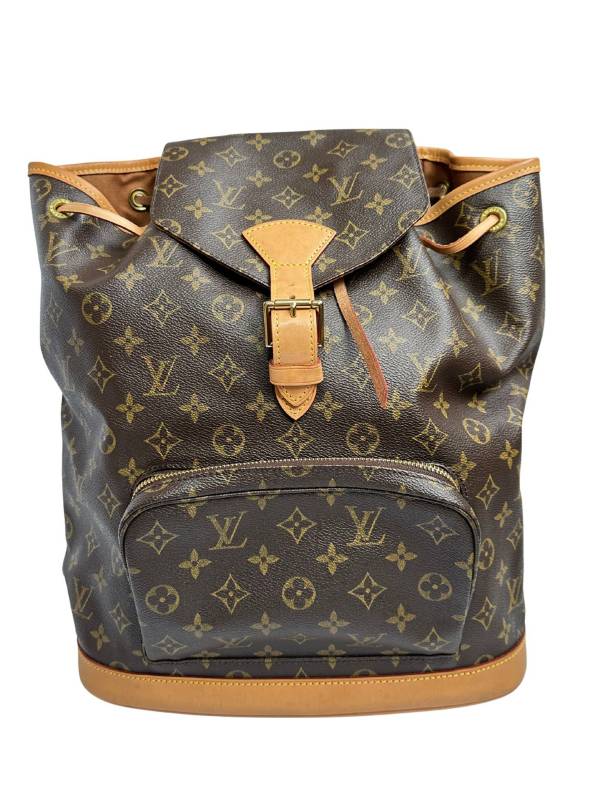 【中古】LOUIS VUITTON ルイヴィトン モノグラム モン掏摸GM M51135  うしろ側容器に並べる 背嚢 【B08887】