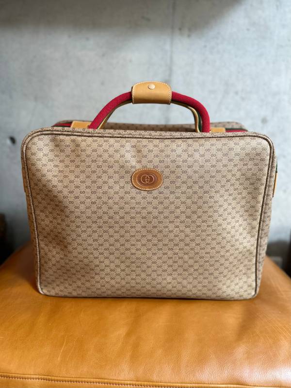 美品　グッチ　ナイロンキャンバス×レザー トラベルバッグ 旅行かばん　ベージュ系 楽天市場】ボストンバッグ（ブランドグッチ）（男女兼用バッグ