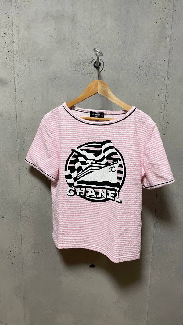楽天市場】CHANEL シャネル 97年 ヴィンテージ クロップドTシャツ チビ