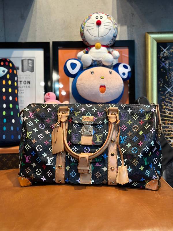 【中古】LOUIS VUITTON ルイヴィトン モノグラムマルチ キーポル45 ノワール M92640 ボストンバッグ ハンドバック 【BK00291】