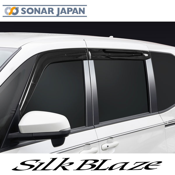 90系 ノア ヴォクシー 11.ピラーカバー(バイザー有) ステンレスパーツ SilkBlaze シルクブレイズ 90ヴォクシー 90ノア 外装 ドレスアップ カー用品 カーパーツ 車用品