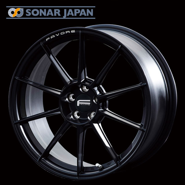 アルミホイール F10S 18インチ 8.5J +45 5H 100 φ56.1 カラー:マットブラック SilkBlaze FAVORE シルクブレイズ ファヴォーレ 4本|東京カー用品流通センター
