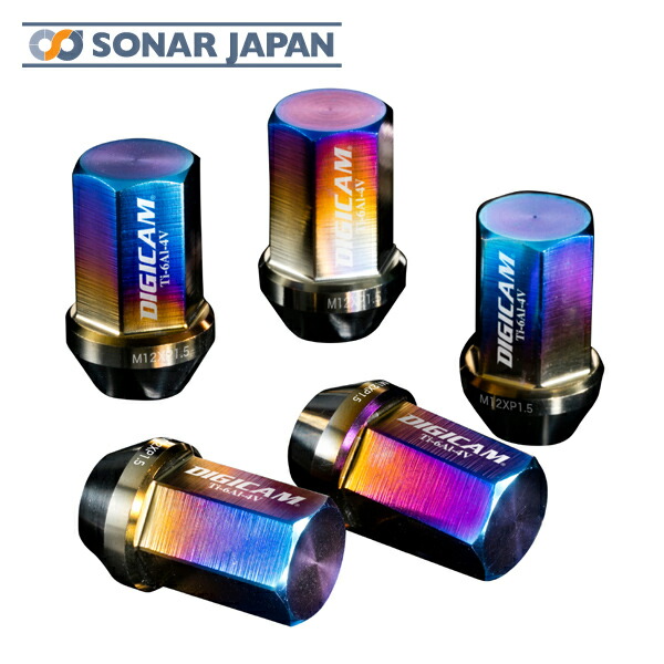 織戸学監修 MAX織戸DIGICAM デジキャン チタンレーシングナット35mm 袋ナット P1.5 P1.25 20本セット|東京カー用品流通センター