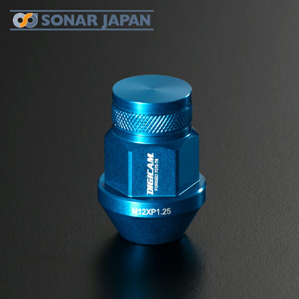 織戸学監修 DIGICAM デジキャン 鍛造アルミレーシングナット 19HEX 袋タイプ 35mm P1.5 P1.25 ライトブルー レッド ブラック 20本セット レーシングナット ナット アルミナット カー用品 車用品 軽量