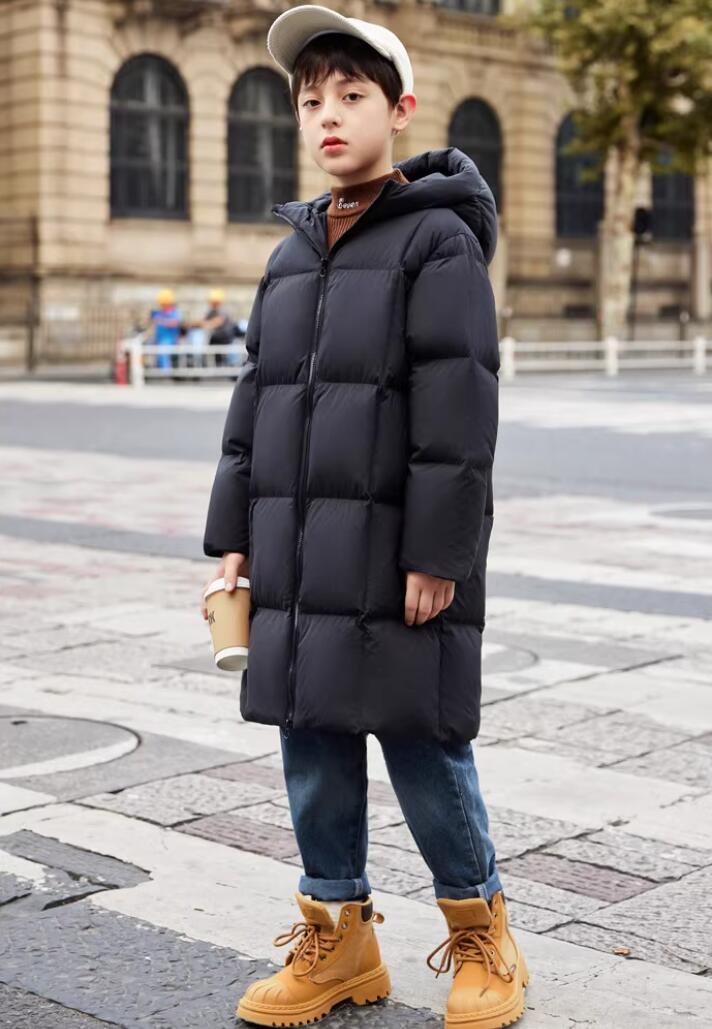 ロン フード付き ジャケット おしゃれ 子供服 アウター ダウンジャケット あったか かわいい 冬 男の子 女の子 ジュニア キッズ