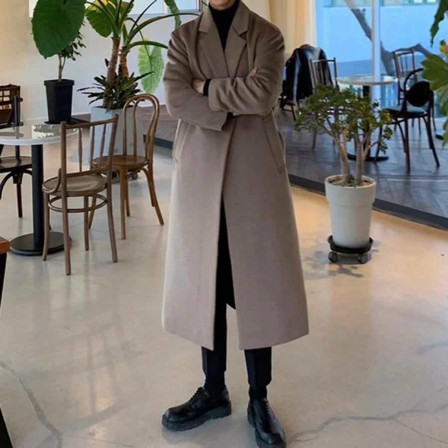 ロングコート ラップコート ウールコート 韓国