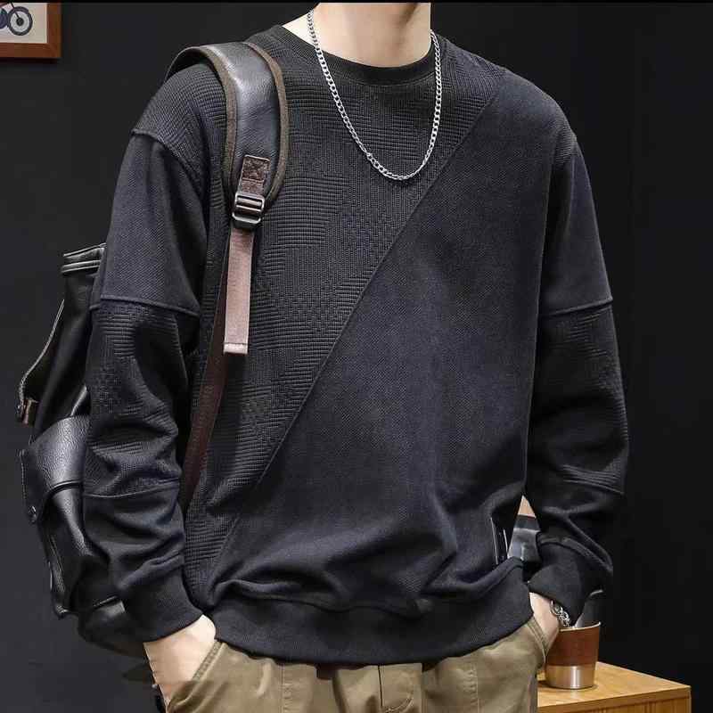 ファッション 服 男性用 シンプル かっこいい 大人 春コーデ ハイエンド アメリカン クルーネック スウェット シャツ 5,439円