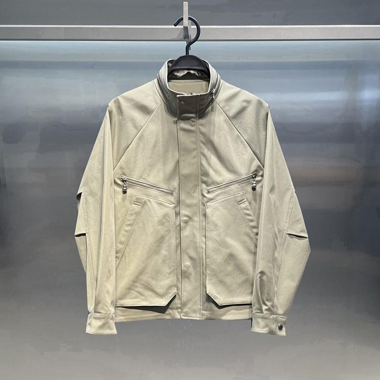 ファッション 服 男性用 シンプル かっこいい 大人 春コーデ スタンドカラー フライト ワーク ウェア カジュアル ハイ|東京ECストア