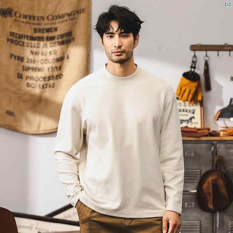 肌 優しく 柔らかい 280 g ヘビーウェイト Tシャツ 長袖 シンプル インナー 暖かい ハーフ