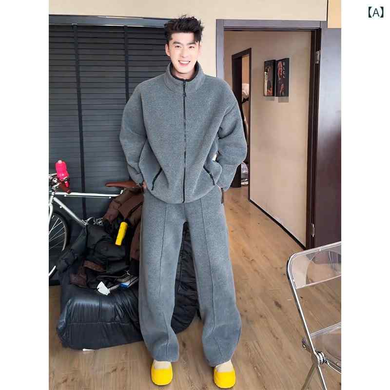 流行り物 春夏 秋冬 かっこいい オシャレ モテ 成人男性用 成人男性服  服 韓国 分かりやすい 成年者 成人男性用 両面 フリース スウ