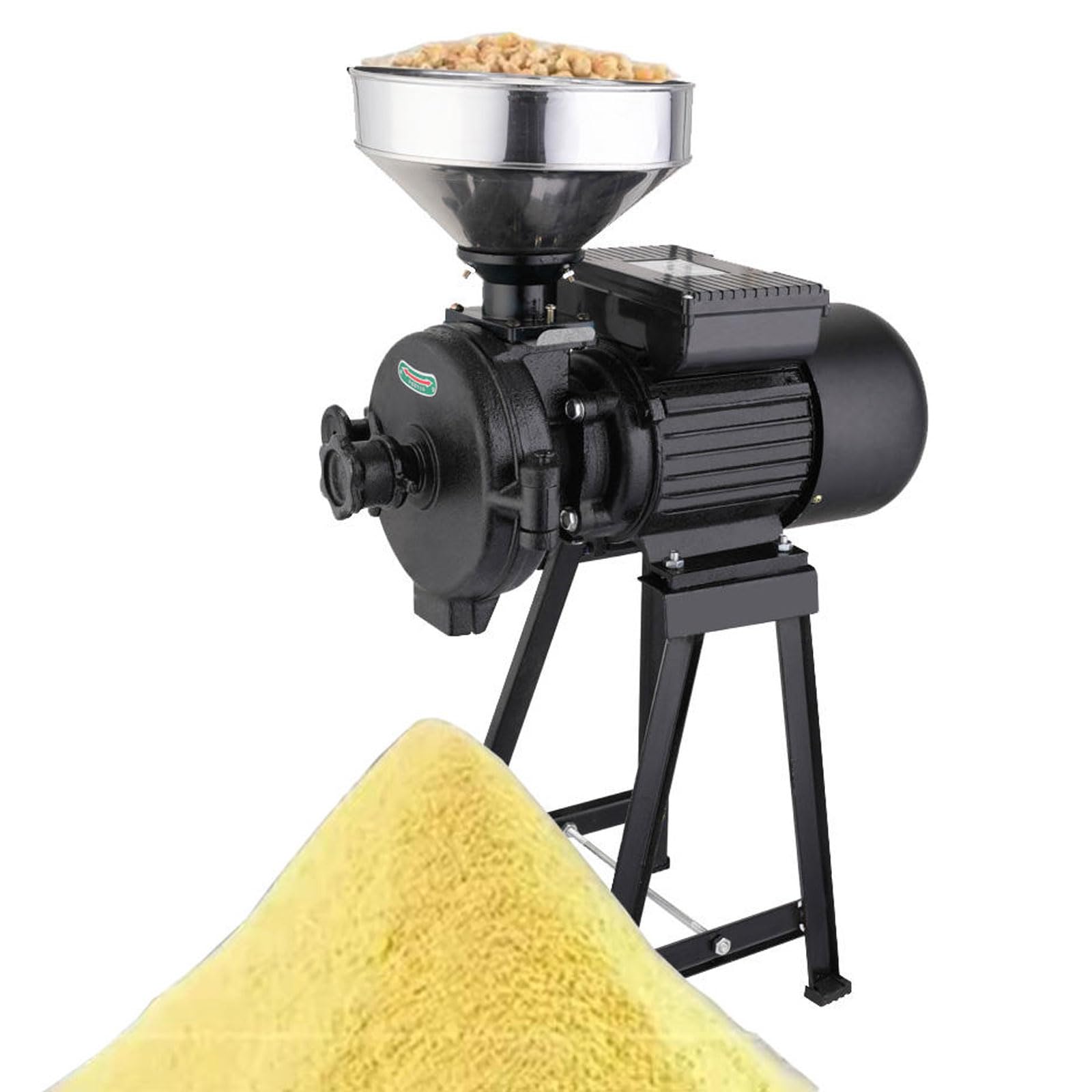 御勤め用禾穀類遣っつける機、50～75kg/h電動禾穀類粉砕機（ホッパー付き添い人）、遣っつけるレコード盤径150粍、厚さ合わせる能力のある、米、唐きび、珈琲、シリアアラブ共和国