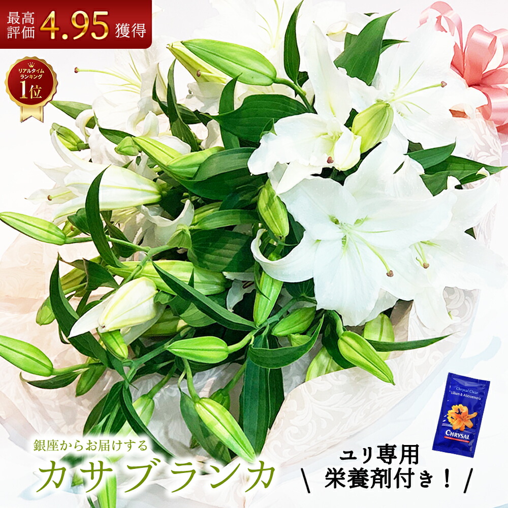Amazon｜フラワーショップカレラ カサブランカの花束 (3本