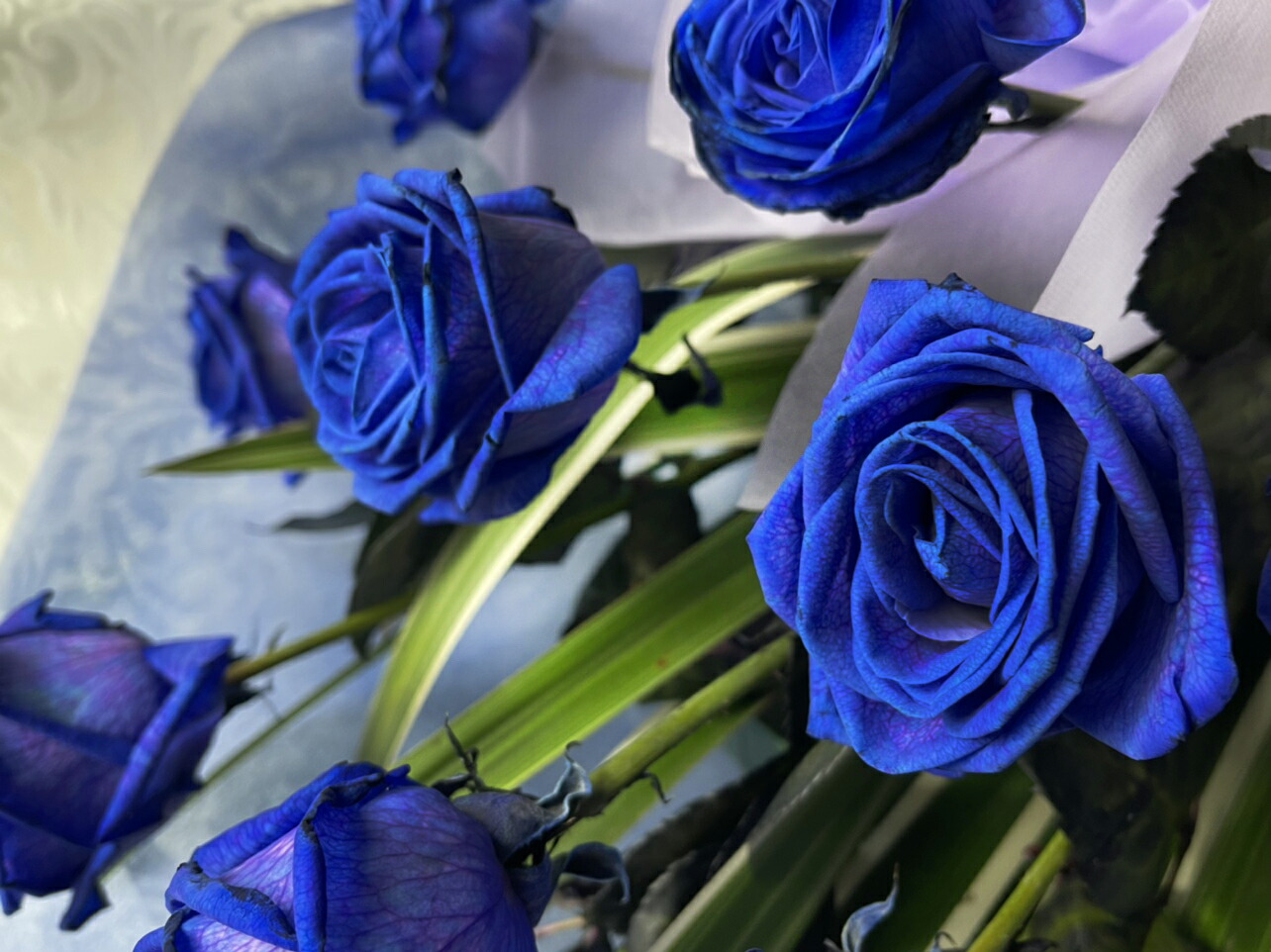 国産品 クール代込 エンゼルフラワーno 12 ブルーローズ 花束 インテリア ギフト 贈答 Cmdb Md