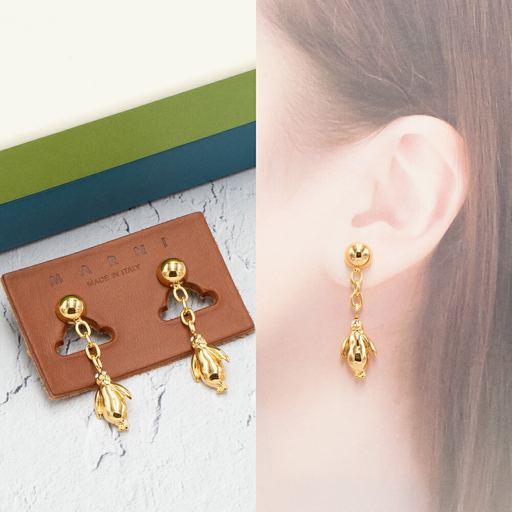 未使用　MARNI　マルニ　テディベア　ピアス　ゴールド　■　ｍ 楽天市場】MARNI マルニ ピアス ORMV0447A0 M2000 レディース