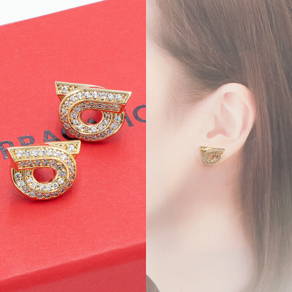 楽天市場】フェラガモ FERRAGAMO ピアス ガンチーニ シルバー