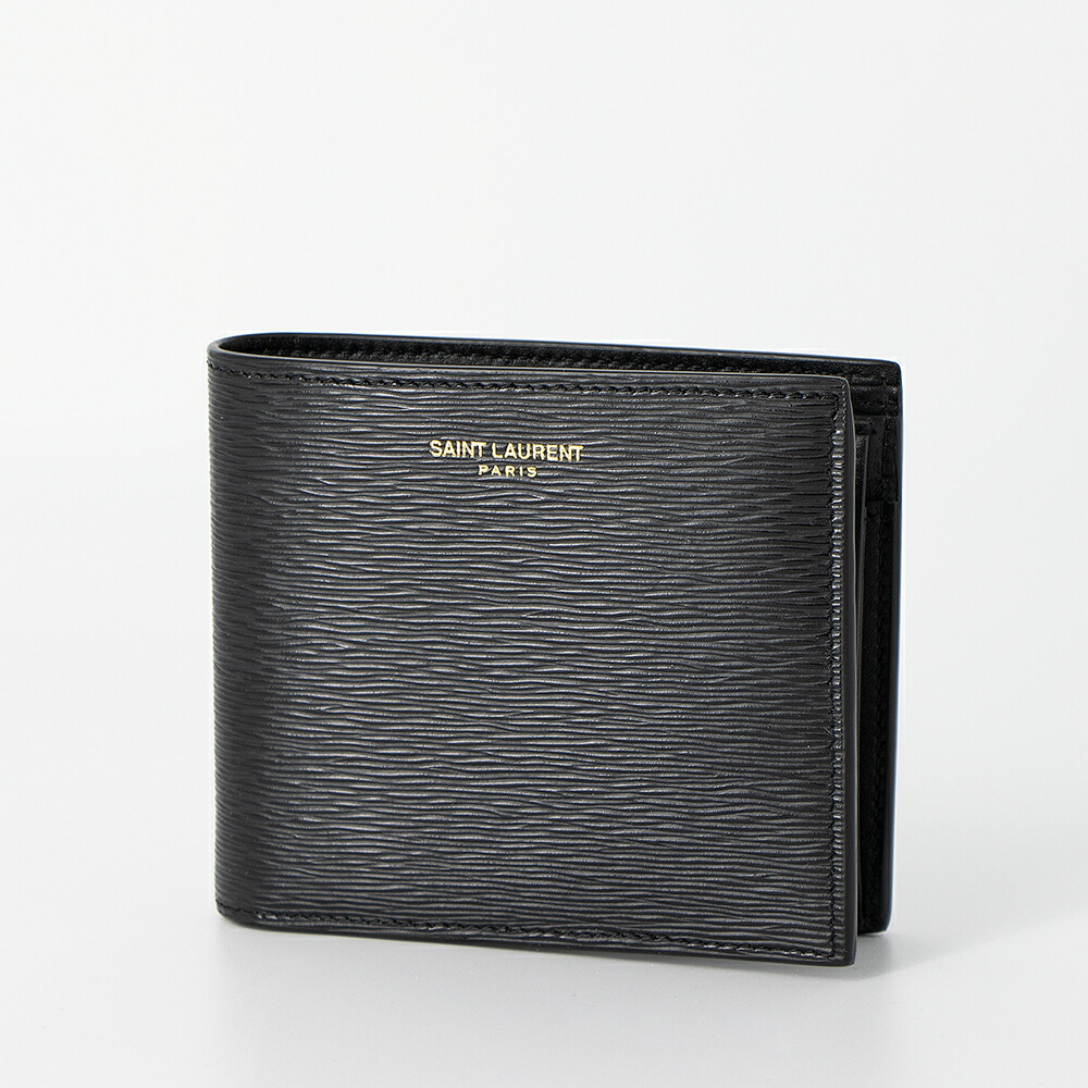 【美品】サンローラン 2つ折り財布 小銭入れ付 YSL 610193 ブラック 美品】サンローラン 2つ折り財布 小銭入れ付 YSL 610193