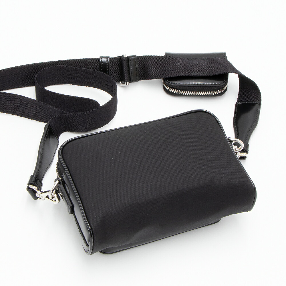 プラダ PRADA ショルダーバッグ Re-Nylon ブラッシュドレザー ブラック 
