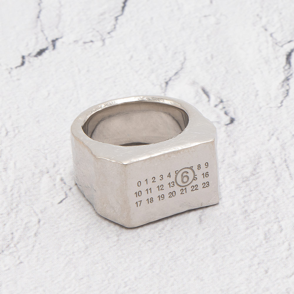★関税込★MM6 Maison Margiela★ナンバリングロゴ リング★ 新品 メゾン マルジェラ Maison Margiela リング ナンバリング