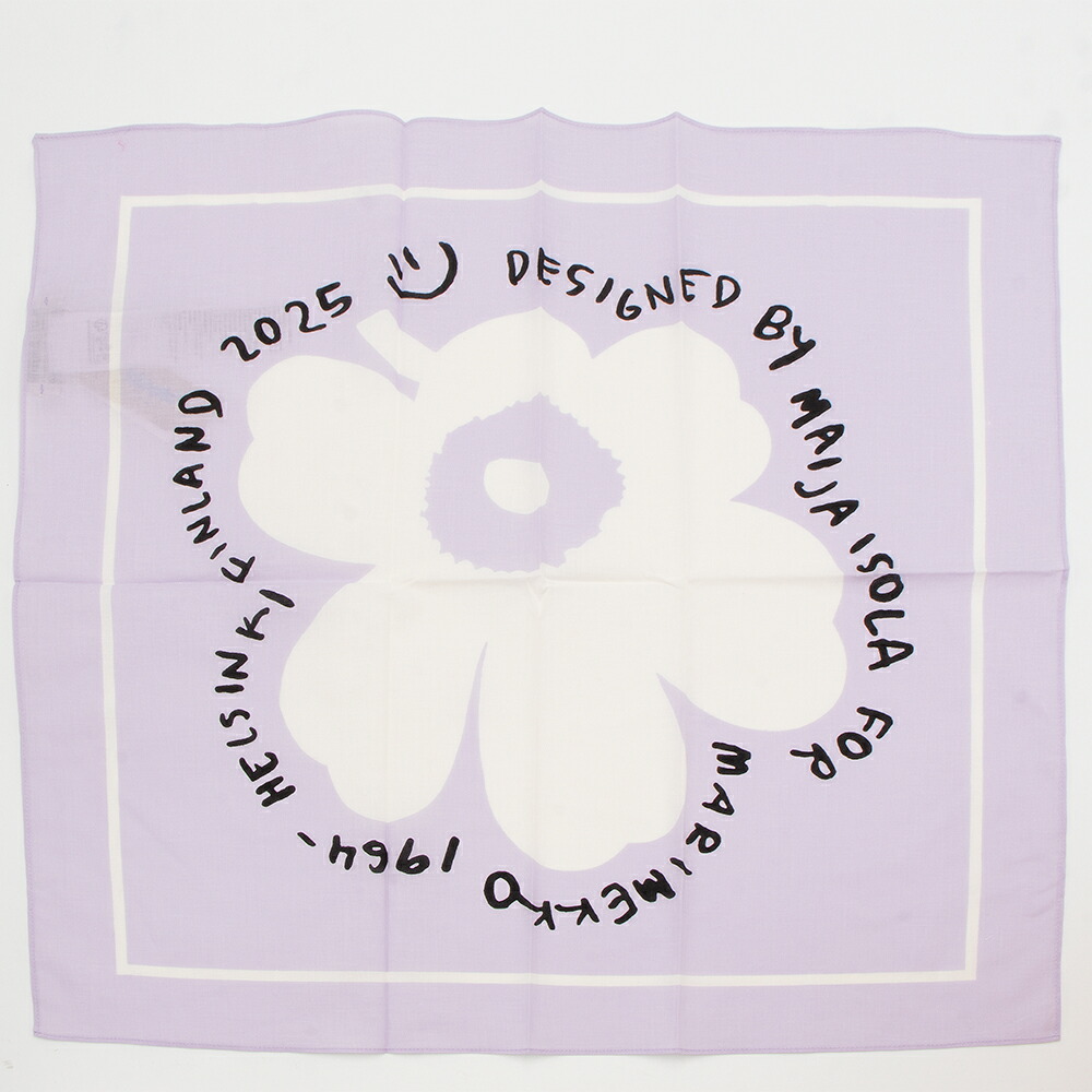 【2025SS】marimekko マリメッコ/ Aiempi Vihkiruusu スカーフ マリメッコ日本限定Vihkiruusuホームコレクション優しいカラーで