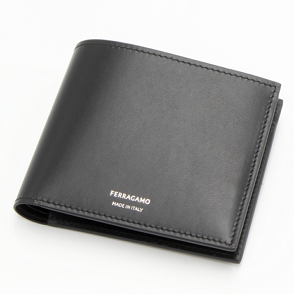 フェラガモ FERRAGAMO 2つ折り財布(小銭入れ付き) ブラック FLORENCE 661559 779771 BLACK [2025SS]