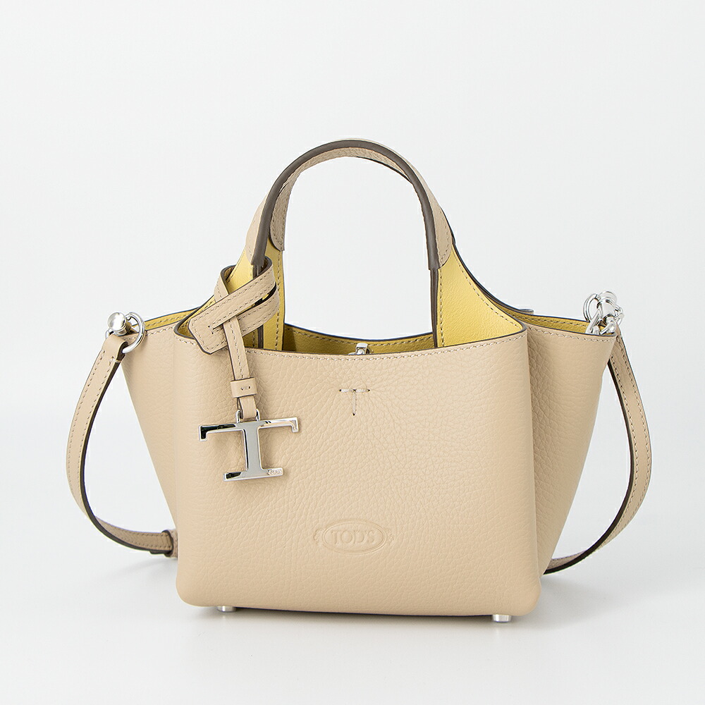 【お買い物マラソンタイムセールクーポン】トッズ TOD'S トートバッグ(2WAY仕様) マイクロ Tタイムレス ベージュ T TIMELESS XBWAPAFL000QRI 4L63 BEIGE [2026SS]｜GRANDE TOKYO