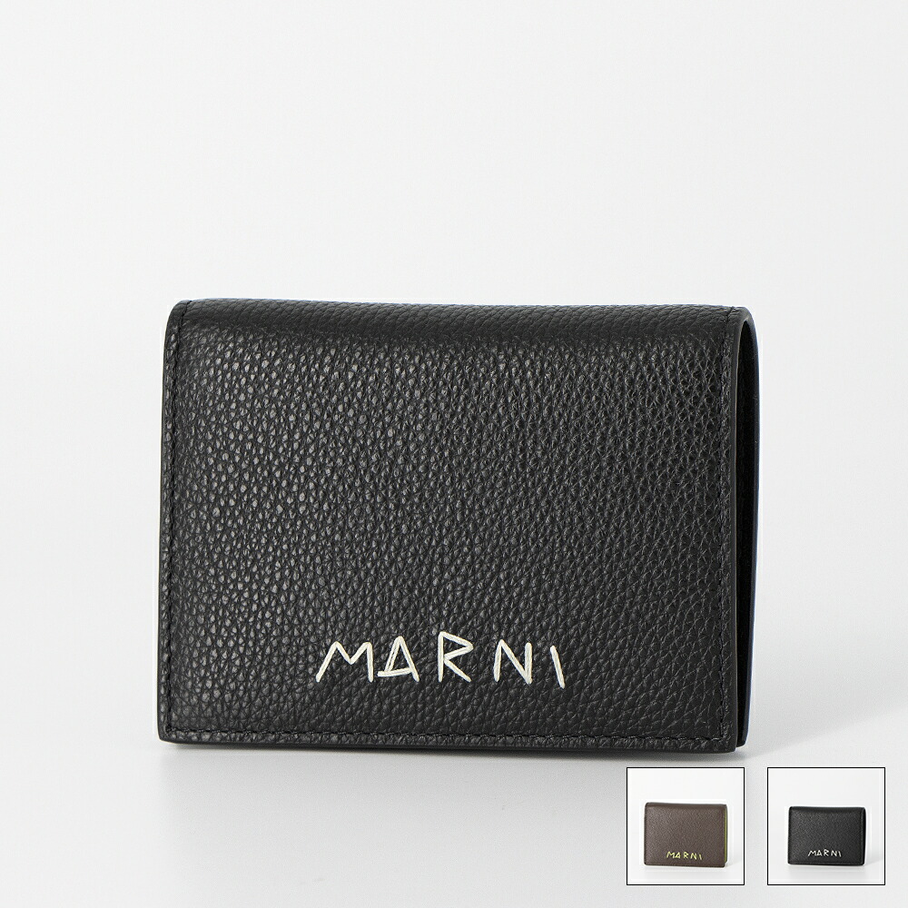 楽天市場】マルニ MARNI メンズ 2つ折り財布 PFMI0098U0 P6533 BLACK
