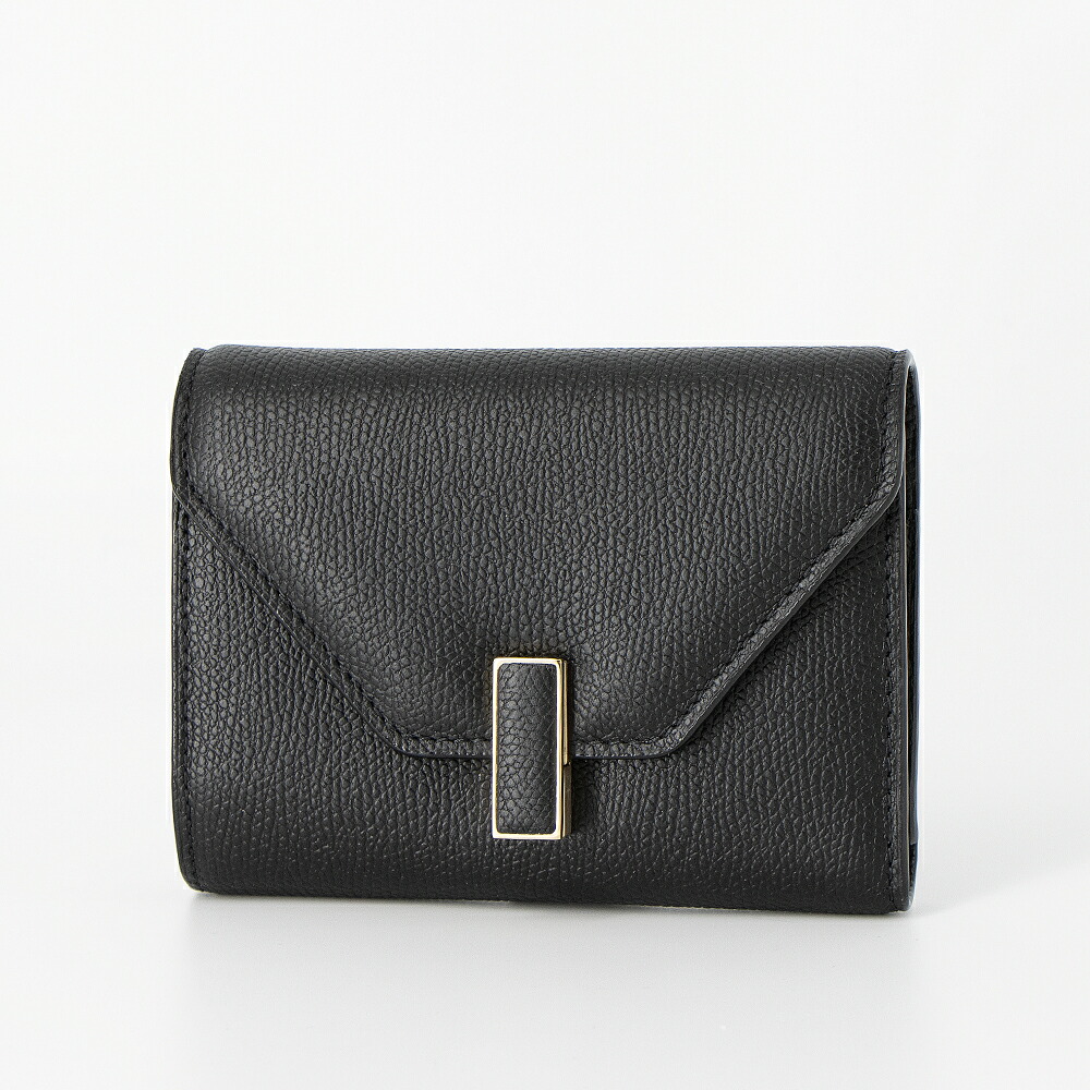 ヴァレクストラ VALEXTRA イジィデ 3つ折り財布(小銭入れ付き) ブラック ISIDE TRIFOLD SGES0005028LOCPS99 NN BLACK [2026SS]